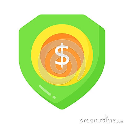 Get this visually appealing vector of financial security, ready to use icon of secure investment Vector Illustration