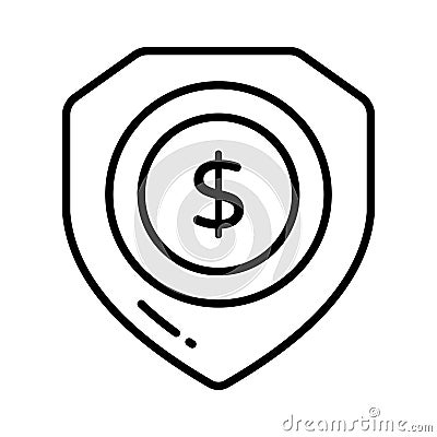 Get this visually appealing vector of financial security, ready to use icon of secure investment Vector Illustration