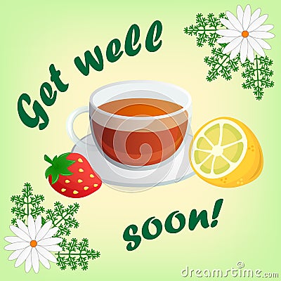 Get well soon! Vector Illustration