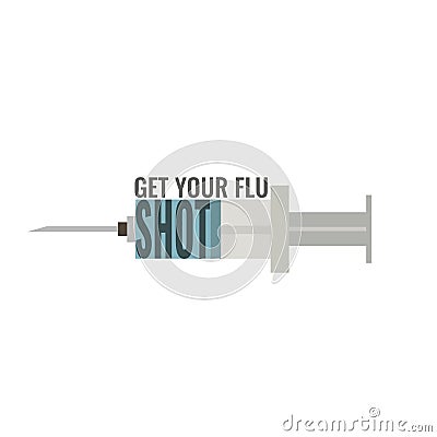 Get your flu shot. Vector Illustration