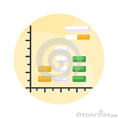 Get your hands on this creatively designed icon of histogram chart, data analytics Vector Illustration