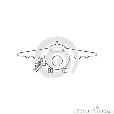 Getting on Board icon. Element of Airport for mobile concept and web apps icon. Outline, thin line icon for website design and Stock Photo