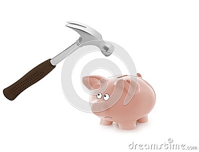 Getting broke Stock Photo