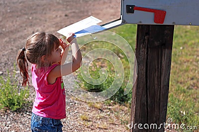 Getting the Mail Stock Photo