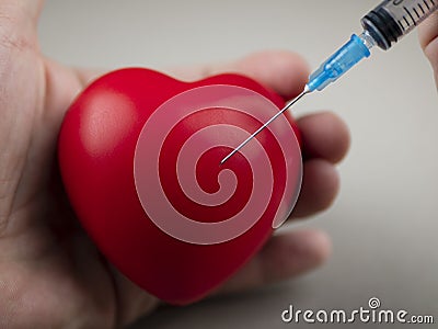 Getting medication to the heart Concept of acute emergency care cardiology Stock Photo