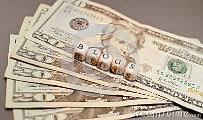 Getting Paid to Blog Stock Photo