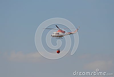 Fire Fighting Helecopter Editorial Stock Photo