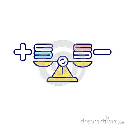 Getting rid household of unwanted things RGB color icon Vector Illustration