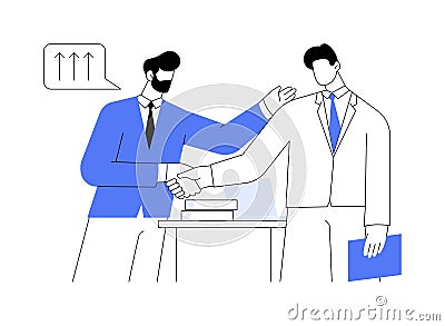 Getting supervising position abstract concept vector illustration. Vector Illustration