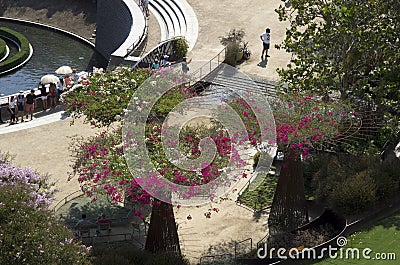 Getty Museum exterior design and garden Editorial Stock Photo