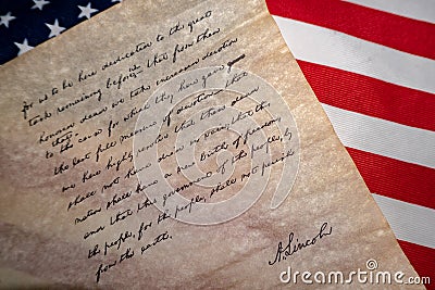 Gettysburg Address speech by U.S. President Abraham Lincoln Stock Photo