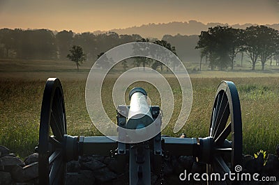 Gettysburg Battlefield Cannon Stock Photo