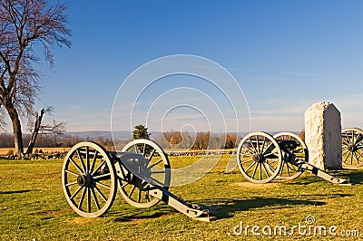 Gettysburg Cannon - 2 Stock Photo