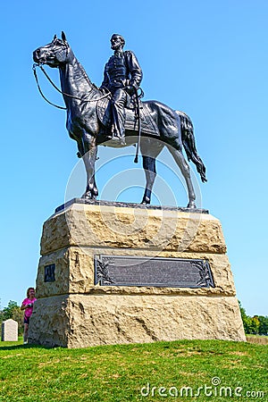 General George Meade Memorial Editorial Stock Photo