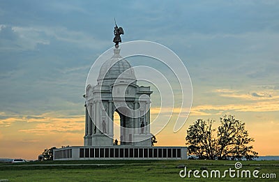 Gettysburg Pennsylvania Monument Stock Photo