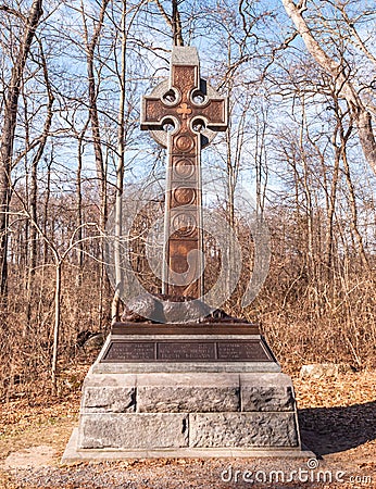 Gettysburg, Pennsylvania, USA March 15, 2021 The Irish Brigade monument Editorial Stock Photo