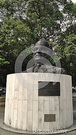 Getulio Vargas Statue in Luis de Camoes square Rio de Janeiro Brazil Editorial Stock Photo