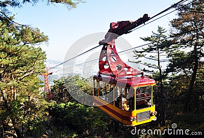 Geumgang Park Ropeway, Busan, South Korea Editorial Stock Photo