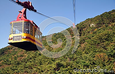 Geumgang Park Ropeway Cable Car, Busan, South Korea Stock Photo