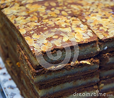 Gevuld Speculaas dutch sweet cookie Netherlands traditional food Stock Photo