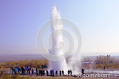 Geyser Strokkur Editorial Stock Photo