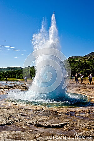 Geysir Strokkur Iceland Editorial Stock Photo