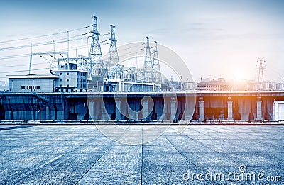 Gezhouba Dam, the river lock Stock Photo