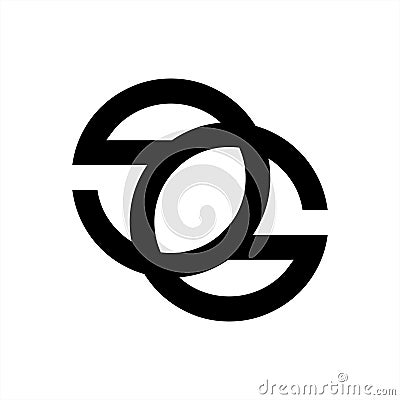 GG, GOG, eG, eOG, eSG initials company logo Vector Illustration