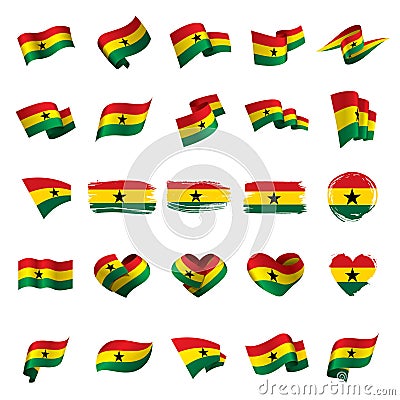 Ghana flag, vector illustration Vector Illustration