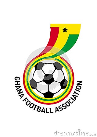 Ghana national football team logo emblem Vector Illustration