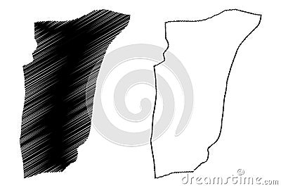 Ghardaia Province Provinces of Algeria, Peoples Democratic Republic of Algeria map vector illustration, scribble sketch Ghardaia Vector Illustration