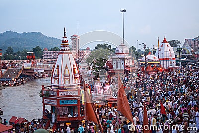 The ghats of Haridwar Editorial Stock Photo