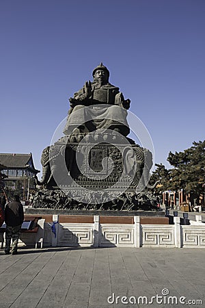 Ghengis Khan Statue Hohhot day national monument Editorial Stock Photo