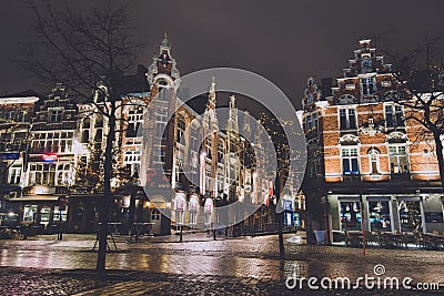 Ghent Christmas Street in Belgium Editorial Stock Photo