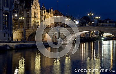 Ghent Bridge Stock Photo