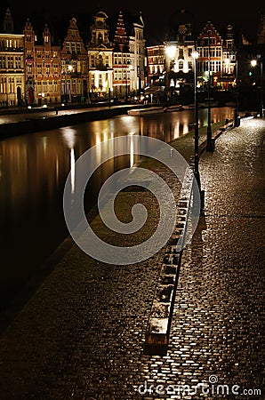 Ghent graslei Stock Photo