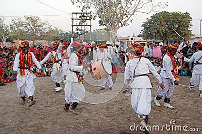 Gher Tribal Dancer Editorial Stock Photo