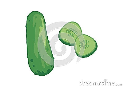 Gherkin cucumber icon vector Vector Illustration