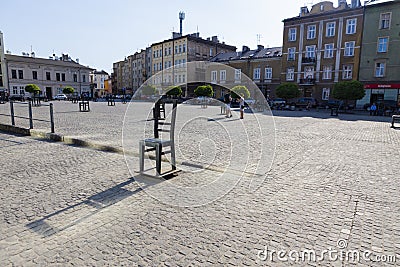 Ghetto Heroes Square where all the Jews where gathered and send to labor camps Stock Photo