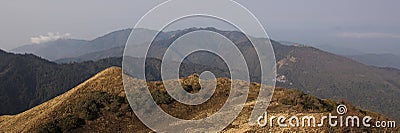 Ghorepani Poon Hill seen from Muldai View Point Stock Photo