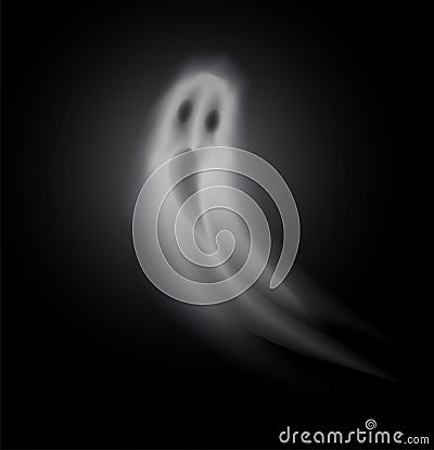 Ghost of Halloween Poltergeist Isolated Vector Vector Illustration