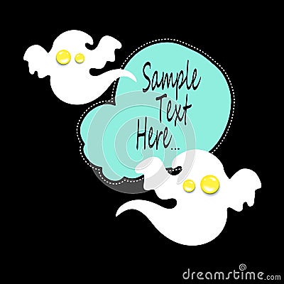 Ghost halloween spooky illustration cartoon fear design scary white holiday Cartoon Illustration