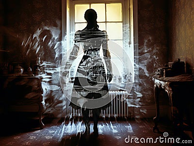 Paranormal glitch art Stock Photo
