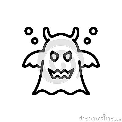 Black line icon for Ghost, specter and past Stock Photo