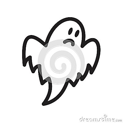 Ghost icon vector illustration for graphic and web design Vector Illustration