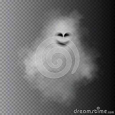 Ghost isolated on transparent background. Vector illustration. Vector Illustration