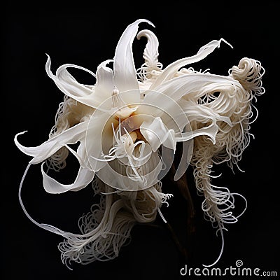 Ghost orchid, generative ai Stock Photo