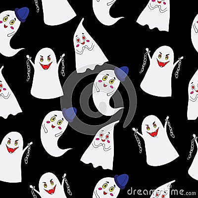 Ghost pattern on a black background Stock Photo