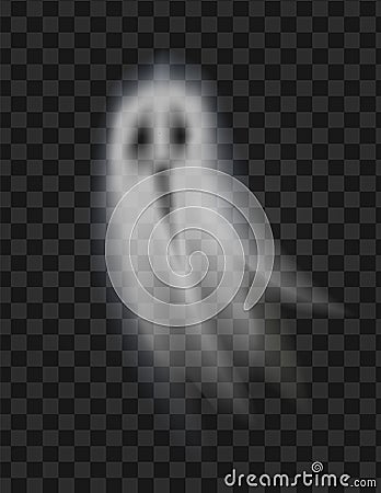 Ghost Poltergeist on Transparent Background Vector Vector Illustration