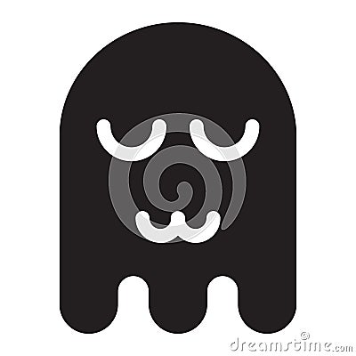 Ghost sad disapointed uwu face Vector Illustration